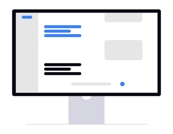 デスクトップモニターのイラスト